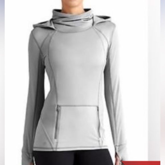 Athleta hooded, black pull over, Plush Tech 3.0 Pullover Hoodie Size Small - Picture 8 of 8